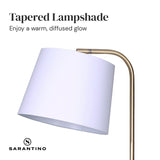 NNEDSZ Sarantino Marble & Metal End Table Top Floor Lamp