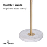 NNEDSZ Sarantino Marble & Metal End Table Top Floor Lamp