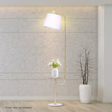 NNEDSZ Sarantino Marble & Metal End Table Top Floor Lamp