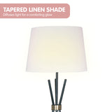 NNEDSZ Sarantino Tripod Floor Lamp in Metal and Antique Brass