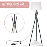 NNEDSZ Sarantino Tripod Floor Lamp in Metal and Antique Brass