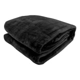 NNEDSZ Laura Hill 800-gsm Faux Mink Throw Rug Blanket Queen Size Double-sided Large Super Luxurious Soft Heavy - Black