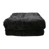 NNEDSZ Laura Hill 800-gsm Faux Mink Throw Rug Blanket Queen Size Double-sided Large Super Luxurious Soft Heavy - Black
