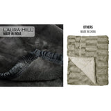 NNEDSZ Laura Hill 800-gsm Faux Mink Throw Rug Blanket Queen Size Double-sided Large Super Luxurious Soft Heavy - Black