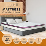 NNEDSZ Laura Hill King Mattress Visco Cool Gel Infused Memory Foam Euro Top Pocket Spring 30cm