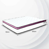 NNEDSZ Laura Hill King Mattress Visco Cool Gel Infused Memory Foam Euro Top Pocket Spring 30cm