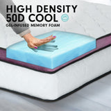 NNEDSZ Laura Hill King Mattress Visco Cool Gel Infused Memory Foam Euro Top Pocket Spring 30cm