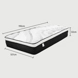 NNEDSZ Laura Hill Double Mattress Bed Size Euro Top Topper 5 Zone Spring Foam 32cm