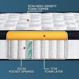 NNEDSZ Laura Hill King Single Mattress Bed Size Euro Top 5 Zone Spring Foam 32cm