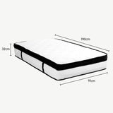 NNEDSZ Laura Hill Single Mattress Bed Size Euro Top 5 Zone Spring Foam 32cm