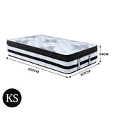 NNEDSZ Laura Hill King Single Mattress Bed Size Euro Top 5 Zone Spring Foam 34cm