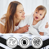 NNEDSZ Laura Hill Queen Mattress Bed Size Euro Top 5 Zone Spring Foam 34cm Bedding