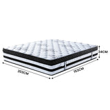 NNEDSZ Laura Hill Queen Mattress Bed Size Euro Top 5 Zone Spring Foam 34cm Bedding