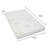 NNEDSZ Laura Hill Cool Gel Memory Foam Mattress Topper Bamboo Fabric Cover Double