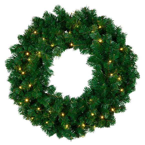 NNEDSZ Christabelle 61cm Chadwick Christmas Wreath with LED Lights Front Door Decoration Ornament