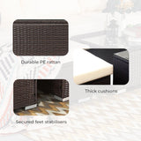 NNEDSZ Sarantino 5pc Modular Outdoor Lounge Set PE Rattan - Brown
