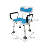 NNEDSZ Orthonica Height Adjustable Aluminium Shower Chair With Adjustable Armrests