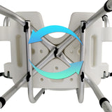 NNEDSZ Orthonica Height Adjustable Aluminium Shower Chair With Adjustable Armrests