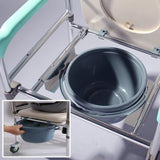 NNEDSZ Orthonica Commode Chair With Castors Aluminium Frame Footrest Soft Push Handles