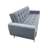 NNEDSZ Sarantino Ava 3-seater Tufted Velvet Sofa Bed By Sarantino - Light Grey