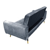 NNEDSZ Sarantino Ava 3-seater Tufted Velvet Sofa Bed By Sarantino - Light Grey