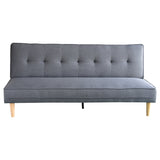 NNEDSZ Sarantino Madison Sofa Bed Lounge Couch Futon Furniture Home Dark Grey Linen Suite
