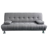 NNEDSZ Sarantino Manhattan Sofa Bed Lounge Couch Futon Furniture Home Light Grey Linen Suite