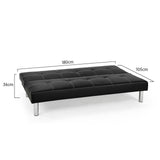 NNEDSZ Sarantino Chelsea Sofa Bed Faux Leather Lounge Couch Futon Furniture Modular Suite