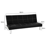NNEDSZ Sarantino Chelsea Sofa Bed Faux Leather Lounge Couch Futon Furniture Modular Suite