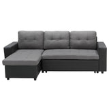 NNEDSZ Sarantino Corner Sofa Linen Lounge Couch L-shaped Modular Furniture Home Chaise Grey