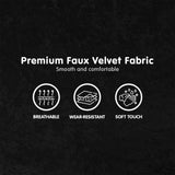 NNEDSZ Sarantino Adjustable Chair Single Sofa Bed Faux Velvet - Black