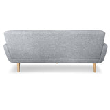 NNEDSZ Sarantino 6-Seater Linen Sofa Set Couch Futon - Light Grey