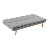 NNEDSZ Sarantino 3 Seater Linen Couch Sofa Bed Lounge Futon - Light Grey