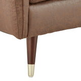 NNEDSZ Sarantino Faux Velvet Tufted Sofa Bed Couch Futon - Brown