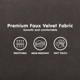 NNEDSZ Sarantino Faux Velvet Sofa Bed Couch Furniture Lounge Suite - Black