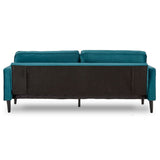 NNEDSZ Sarantino Faux Velvet Sofa Bed Couch Furniture Lounge Suite Seat Blue