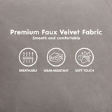 NNEDSZ Sarantino Faux Velvet Sofa Bed Couch Furniture Lounge Suite Seat Grey