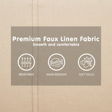 NNEDSZ Sarantino 3 Seater Modular Faux Linen Fabric Sofa Bed Couch - Beige