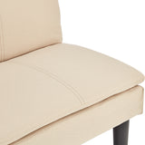 NNEDSZ Sarantino 3 Seater Modular Faux Linen Fabric Sofa Bed Couch - Beige