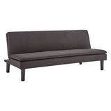 NNEDSZ Sarantino 3 Seater Modular Faux Linen Fabric Sofa Bed Couch - Black