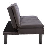 NNEDSZ Sarantino 3 Seater Modular Faux Linen Fabric Sofa Bed Couch - Black