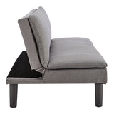 NNEDSZ Sarantino 3 Seater Modular Faux Linen Fabric Sofa Bed Couch -Dark Grey