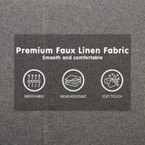 NNEDSZ Sarantino 3 Seater Modular Faux Linen Fabric Sofa Bed Couch -Dark Grey