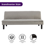 NNEDSZ Sarantino 3 Seater Modular Faux Linen Fabric Sofa Bed Couch Light Grey