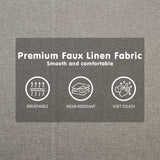 NNEDSZ Sarantino 3 Seater Modular Faux Linen Fabric Sofa Bed Couch Light Grey