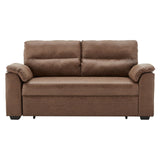 NNEDSZ Sarantino Distressed Fabric Sofa Bed Couch Lounge - Brown