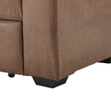 NNEDSZ Sarantino Distressed Fabric Sofa Bed Couch Lounge - Brown