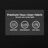 NNEDSZ Sarantino Tufted Faux Linen 3-Seater Sofa Bed with Armrests - Black