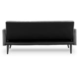 NNEDSZ Sarantino Tufted Faux Linen 3-Seater Sofa Bed with Armrests - Light Grey