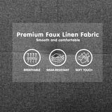 NNEDSZ Sarantino Tufted Faux Linen 3-Seater Sofa Bed with Armrests - Light Grey